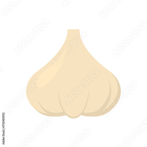 Garlic Icon Isolated on Transparent Background. Fresh Vegetable and Culinary Ingredient. Vector Illustration