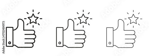 Appreciation icon, outline sign, linear symbols