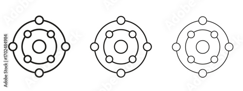 Antioxidant icon, outline sign, linear symbols