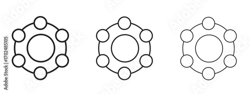 Antioxidant icon, outline sign, linear symbols