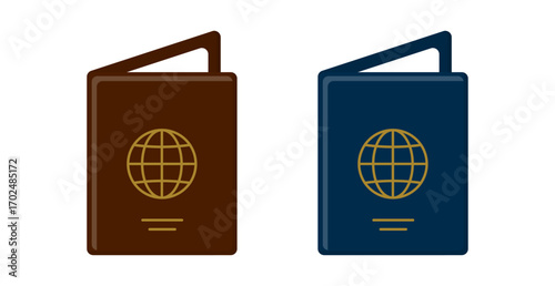 Passport Icon Isolated on Transparent Background. Travel Document Symbol. Vector Illustration