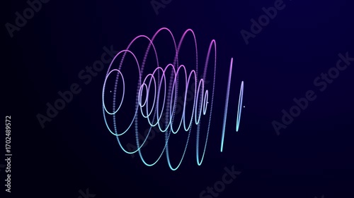 Abstract technology sphere with connecting dots, lines and triangles. Digital abstract network structure. 3D rendering.