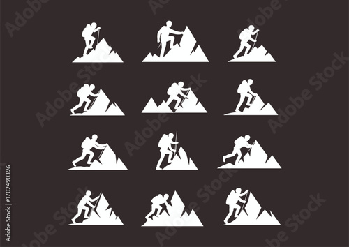 Mountain climbing, hiking, trekking, adventure sport, outdoor activity, mountaineering, extreme climbing, travel, nature, challenge, peak climbing, active lifestyle, recreation