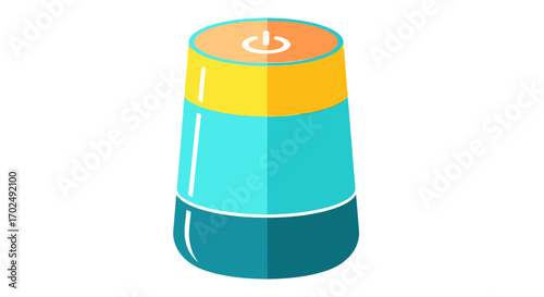 Colorful Smart Speaker Icon Illustration.