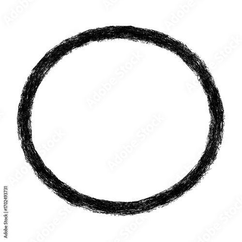 Black and white frame made of rope, isolated