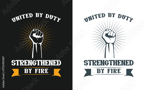 Tee shirt design for firefighters. Perfect for firemen, families, and supporters who honor the firefighter brotherhood.