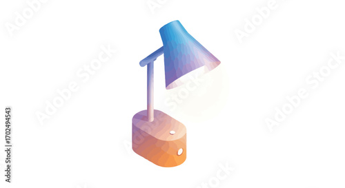 Modern Adjustable Desk Lamp with Gradient Shading.