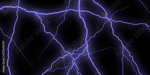 Massive lightning bolt with branches isolated on black background. Black marble texture for background. Lightning bolt. thunder lighting on black sky. 3d illustration, lightning, storm, thunder set