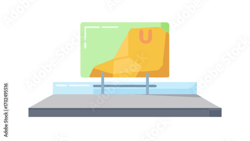 Illustration of a billboard advertising sign with a colorful design for marketing campaign use