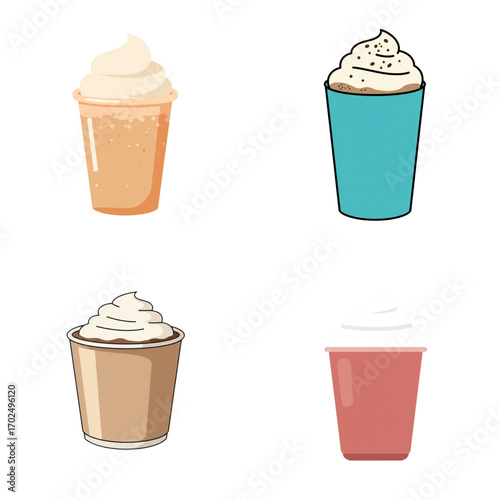 A cup of frappe illustration