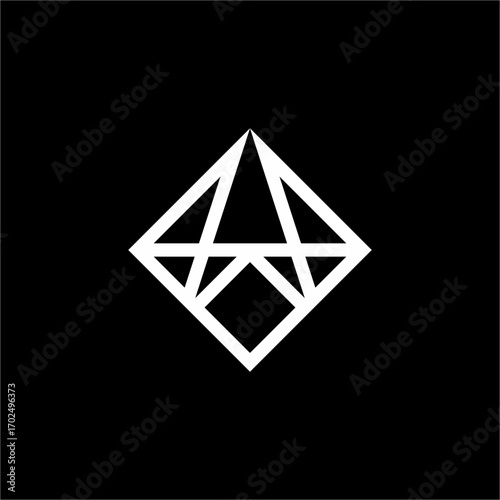 This futuristic logo uses geometric lines to form a unique, modern interpretation of VW. Its elegant design conveys precision and high-end luxury.