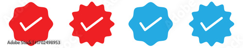 Verified badges. Verified badge profile set Verify badge. Valid. Social media account verification icon. Verified badge icon set EPS10