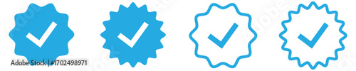 Verified badges. Verified badge profile set Verify badge. Valid. Social media account verification icon. Verified badge icon set EPS10
