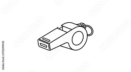 Classic Referees Whistle with Lanyard Ring.