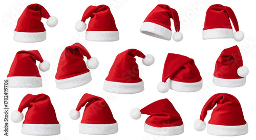 set of santa claus hats