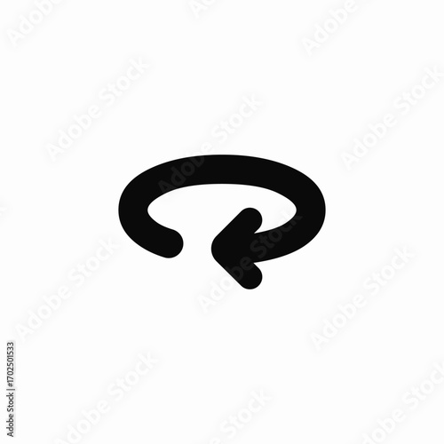 360 rotate icon sign vector