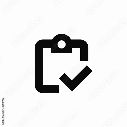 clipboard check mark icon sign vector