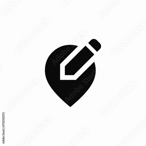 edit location icon sign vector