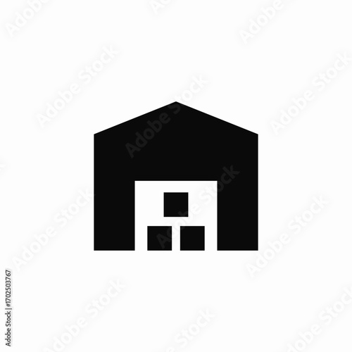 warehouse storage icon sign vector