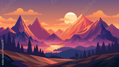 minimalist-vector-art-of-a-mountain-landscape-at-s