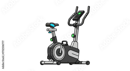 Upright Stationary Exercise Bike with Digital Display.