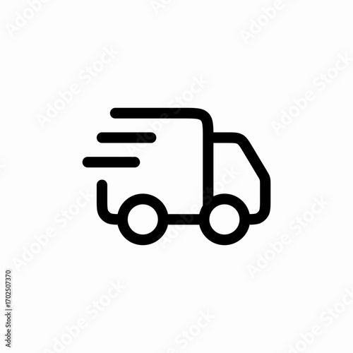 express delivery truck icon sign vector