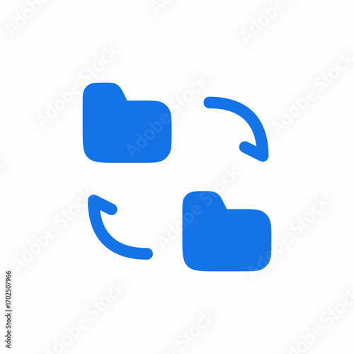 folder swap icon sign vector