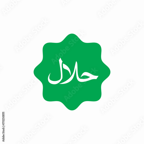 halal badge icon sign vector