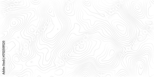 Abstract black and white topographic contours lines of mountains. Topography map art curve drawing. vector illustration.