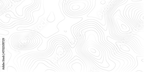 Abstract black and white topographic contours lines of mountains. Topography map art curve drawing. vector illustration.