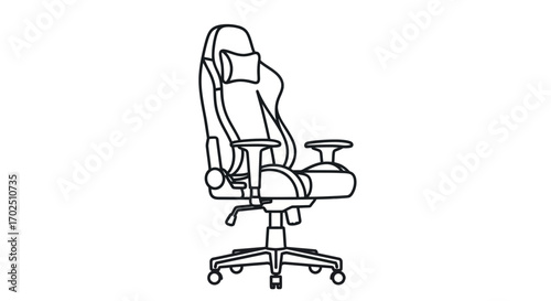 Ergonomic Gaming Chair with Lumbar Support and Adjustable Armrests.