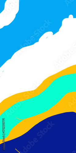 abstract colorful background with waves