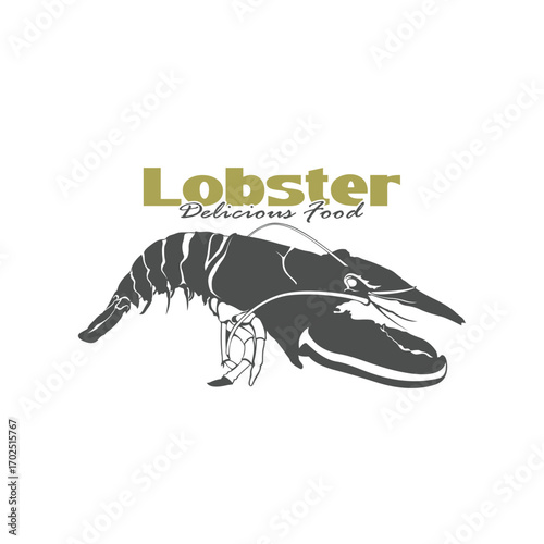 Lobster for Seafood Restaurant logo design vector. Lobster logo template illustration
