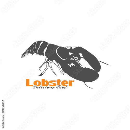 Lobster for Seafood Restaurant logo design vector. Lobster logo template illustration