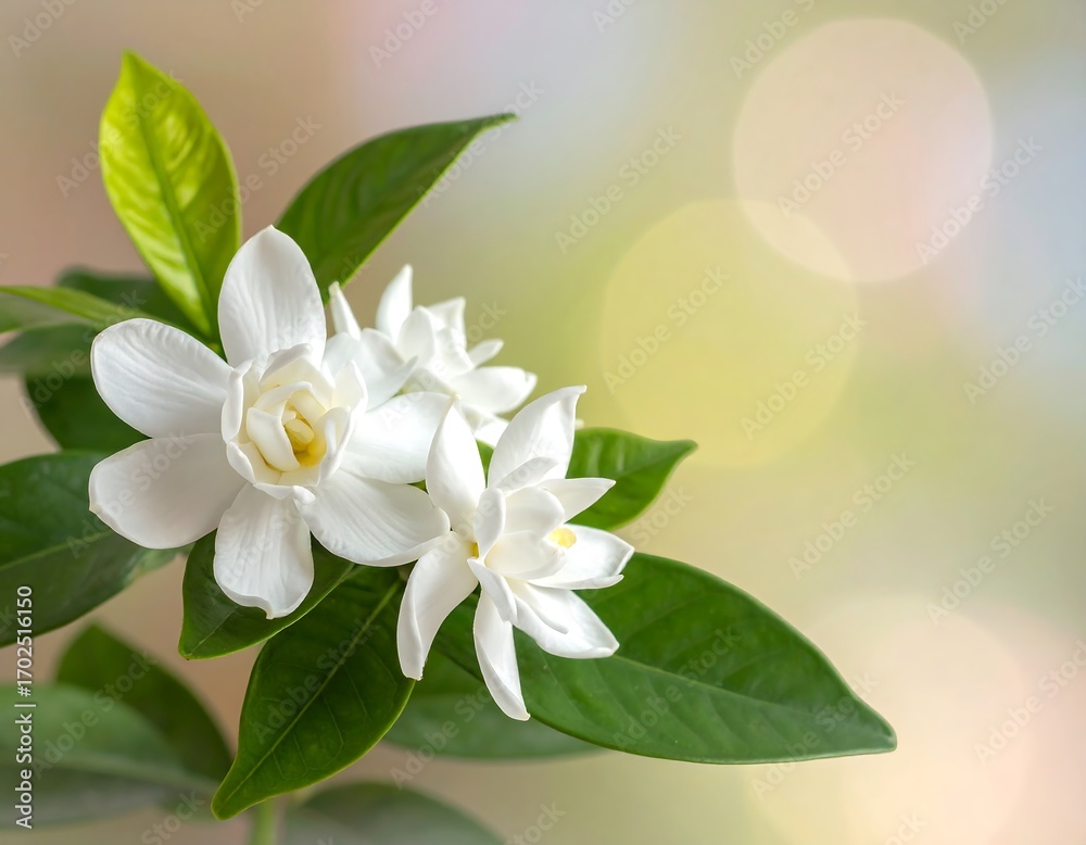 Obraz premium Delicate white flowers in soft light