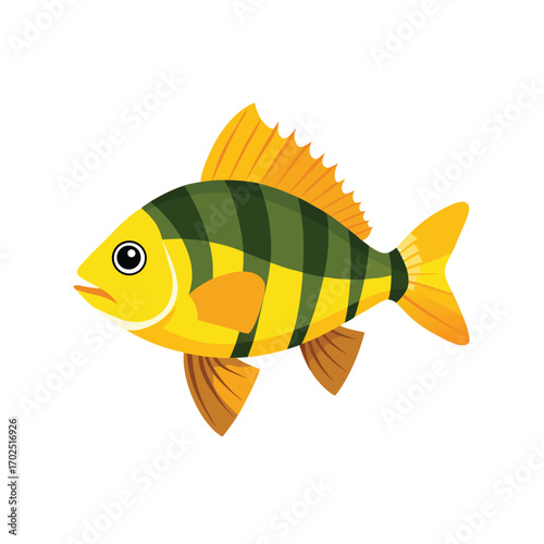 Illustration of a yellowfin tuna fish