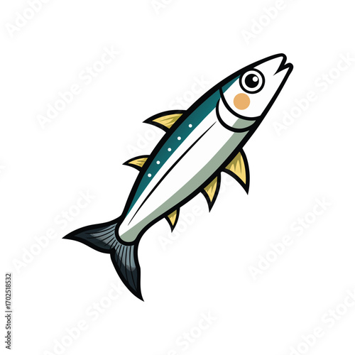Vector art of small fish swimming