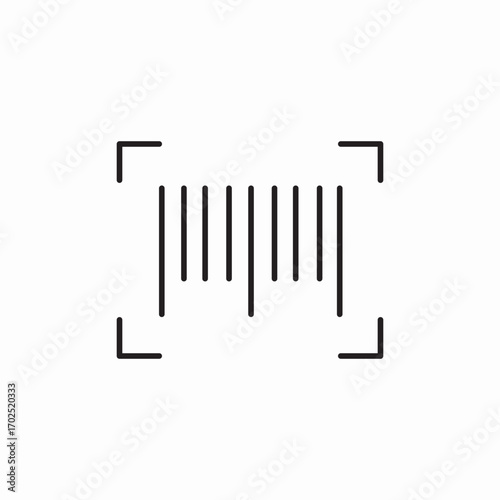 barcode scan icon sign vector