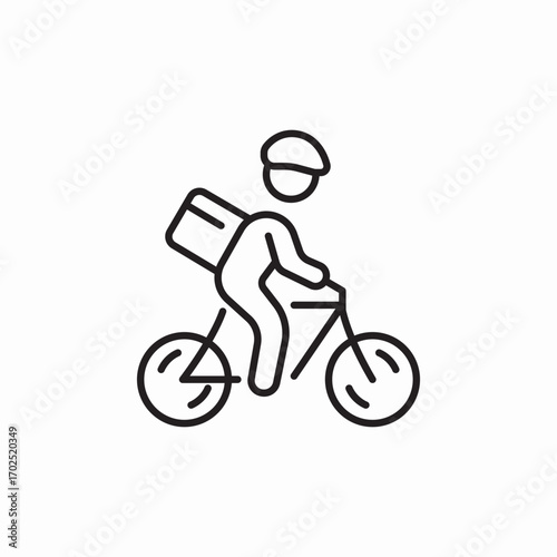 bicycle delivery icon sign vector