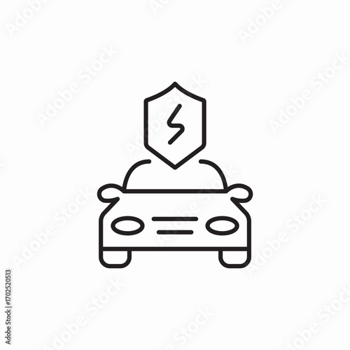 car insurance protection icon sign vector