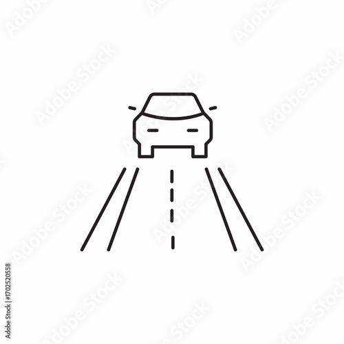 car road way icon sign vector