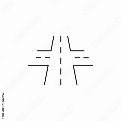 crossroads highway icon sign vector