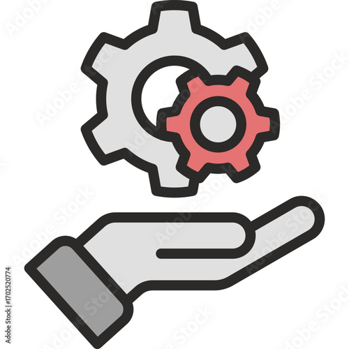 Service flat icon. Service icon suitable for web and mobile application.
