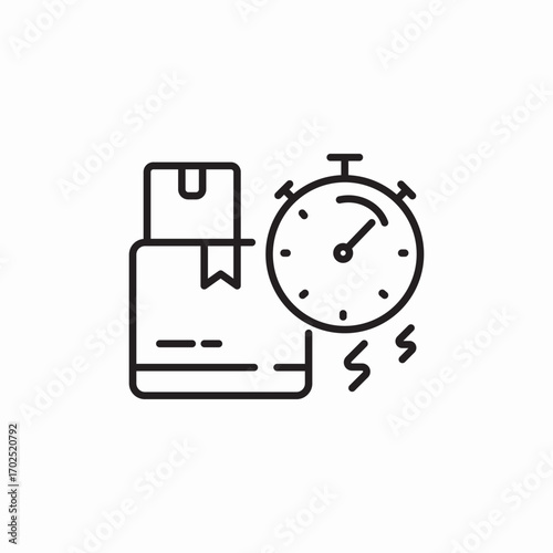 delivery out of time icon sign vector