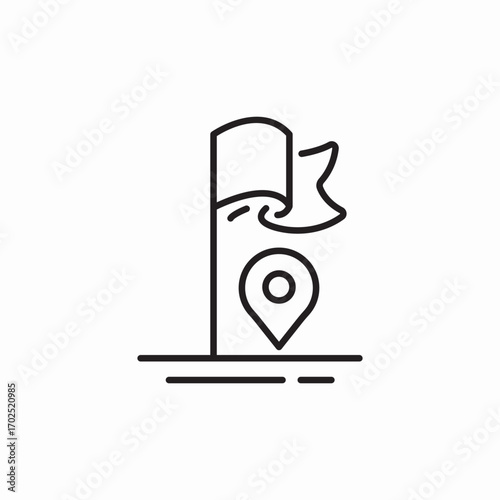 destination reach icon sign vector