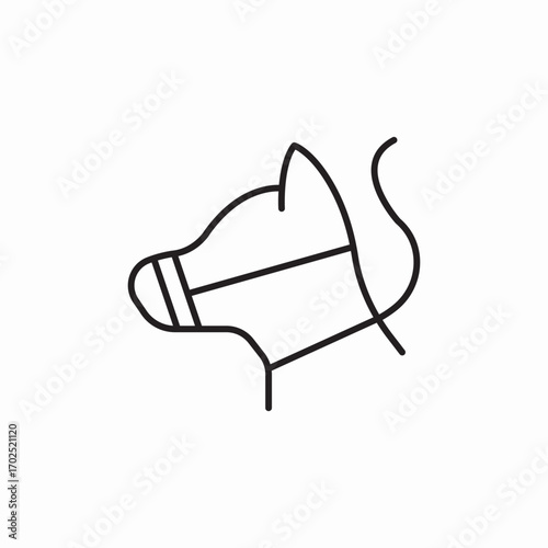 dog muzzle icon sign vector