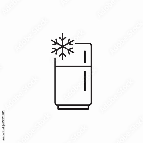fridge freezer kitchen icon sign vector