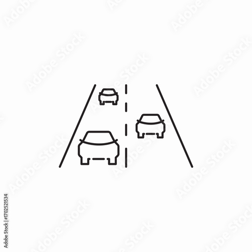 highway cars icon sign vector