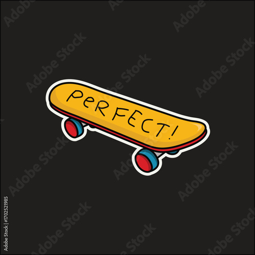 A Yellow Skateboard