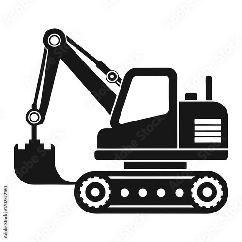 Véhicules et machinerie lourde de construction jaune, incluant des excavatrices, des tracteurs et des chargeurs à roues, sont isolés sur un fond blanc pour le transport industriel